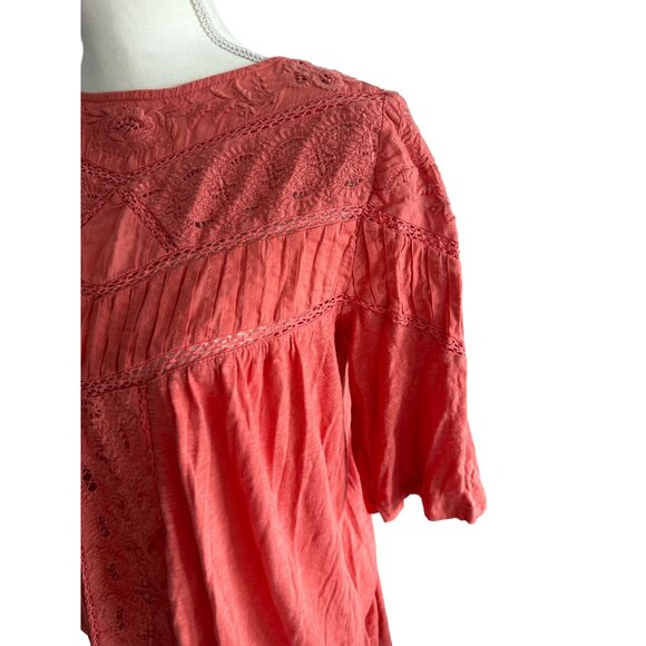 SUNDANCE Orange Embroidered Blouse Top Size Small - Picture 4 of 7